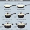 Pots And Pans Set Nonstick, 10 Piece Ceramic Cookware Sets, Kitchen Non Stick Cooking Set With Saucepans, Frying Pans, Dutch Oven Pot With Lids