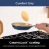 Ceramic 11-Piece Cookware Set with Comfort Grip, Nonstick Fry Pans, Pots, PFAS Free, Oven Safe, Dishwasher Safe, All Stovetops & Induction Compatible