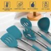 Silicone Cooking Utensil Set,Non-stick Kitchen 24 Pcs Cookware, Heat Resistant , Silicone Kitchen Tools Gift with Stainless Steel Handle