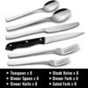 48-Piece Silverware Set with Steak Knives for 8, Stainless Steel Flatware Cutlery Set For Home Kitchen Restaurant Hotel, Kitchen Utensils Set, Mirror Polished, Dishwasher Safe