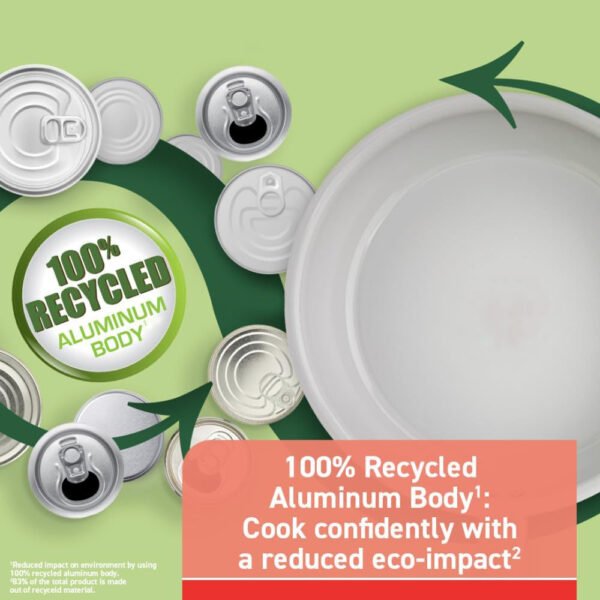 Recycled Ceramic Nonstick Cookware Set, 12 Piece, Oven Broiler Safe 500F, Lid Safe 350F Pots and Pans