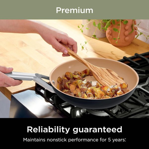 Extended Life Premium Ceramic Cookware 9 Piece Pots & Pans Set, Nonstick, PFAS Free, Ceramic Coated, Oven Safe to 550??F, All Stovetops & Induction Compatible