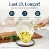 12 Pc Ceramic Pots and Pans Set Non Stick, Kitchen Cookware Sets, Pot and Pan Set, Ceramic Cookware Set, Non Toxic Cookware Set, Non Stick Pots and Pan Set, Dishwasher Safe - Cream Navy??