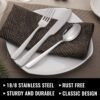 48-Piece Silverware Set with Steak Knives for 8, Stainless Steel Flatware Cutlery Set For Home Kitchen Restaurant Hotel, Kitchen Utensils Set, Mirror Polished, Dishwasher Safe