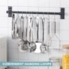 Stainless Steel Kitchen Utensil Set - 10-piece premium Nonstick & Heat Resistant Kitchen Gadgets, Turner, Spaghetti Server, Ladle, Serving Spoons, Whisk, Tongs, Masher & Utensil Holder