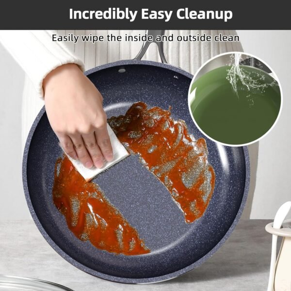 13pc Forged Lightweight Cookware Set PFAS Free, Healthy G10 Duralon Ceramic Coating, Ultra Non-Stick, Stay-Cool Handles, Works on All Cooktops & Induction Ready
