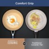 Ceramic 11-Piece Cookware Set with Comfort Grip, Nonstick Fry Pans, Pots, PFAS Free, Oven Safe, Dishwasher Safe, All Stovetops & Induction Compatible