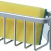 Kitchen Sink Suction Holder for Sponges, Scrubbers, Soap, Kitchen, Bathroom, 6" x 2.5" x 2.75", Aluminum