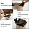 Clip On Strainer Silicone for All Pots and Pans, Pasta Strainer Clip on Food Strainer for Meat Vegetables Fruit Silicone Kitchen Colander
