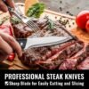 48-Piece Silverware Set with Steak Knives for 8, Stainless Steel Flatware Cutlery Set For Home Kitchen Restaurant Hotel, Kitchen Utensils Set, Mirror Polished, Dishwasher Safe