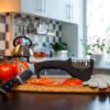 4-in-1 Kitchen Knife Accessories: 3-Stage Knife Sharpener Helps Repair, Restore, Polish Blades and Cut-Resistant Glove