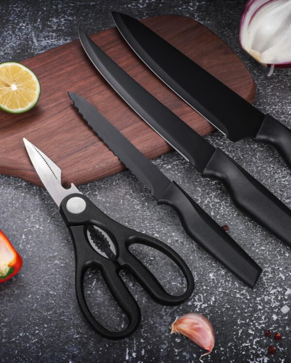 Knife Sets for Kitchen with Block and 6 PCS Kitchen Utensils Set, Knives Set for Kitchen 15 Pieces with Built-in Sharpener, Utensils Holder for Storing Kitchen Tools, 21-in-1 Kitchen Set
