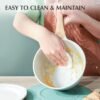 White Ceramic Nonstick Saucepan with Lid 1.5QT, Small Cooking Pot with Stay Cool Handle, Induction Compatible Soup Pot, PFOA/PFAS Free