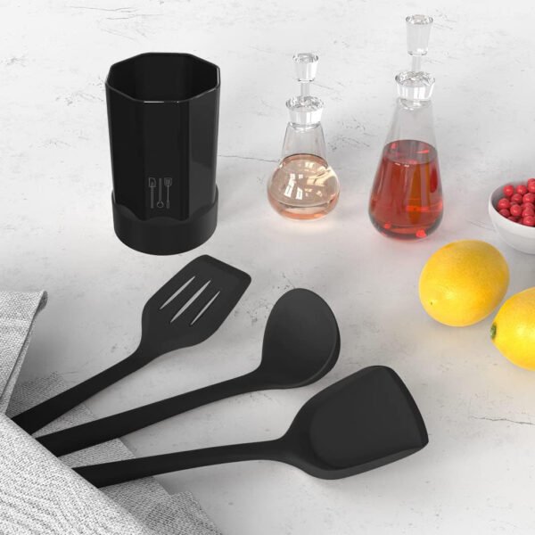 Silicone Cooking Utensils Set - 446??F Heat Resistant Kitchen Utensils,Turner Tongs,Spatula,Spoon,Brush,Whisk,Kitchen Utensil Gadgets Tools Set for Nonstick Cookware,Dishwasher Safe (BPA Free)