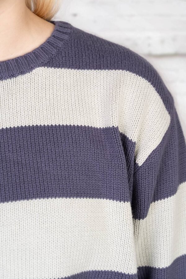 DSC01651 Brianna Cotton Thick Stripe Sweater