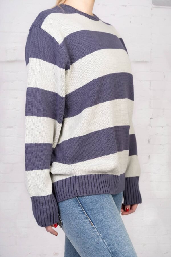 DSC01652 Brianna Cotton Thick Stripe Sweater