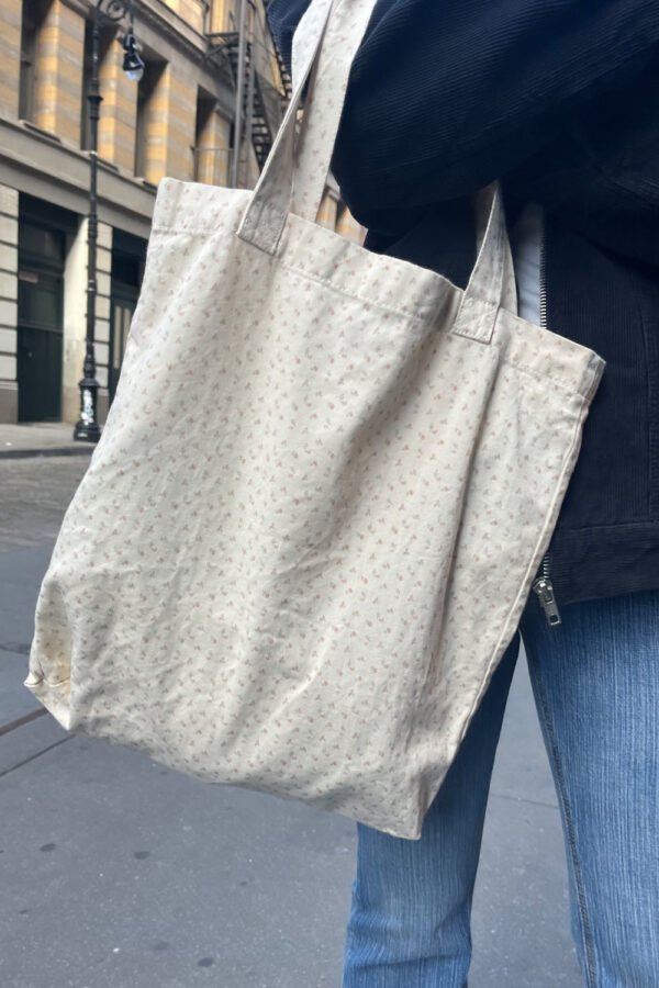 Floral Cotton Tote Bag