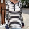 Ahern Striped Thermal Top