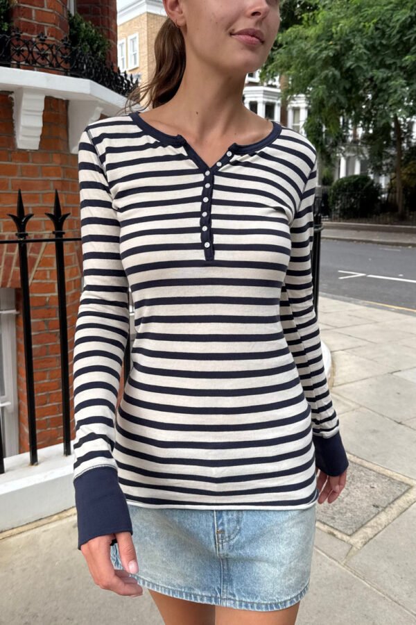 Ahern Striped Thermal Top