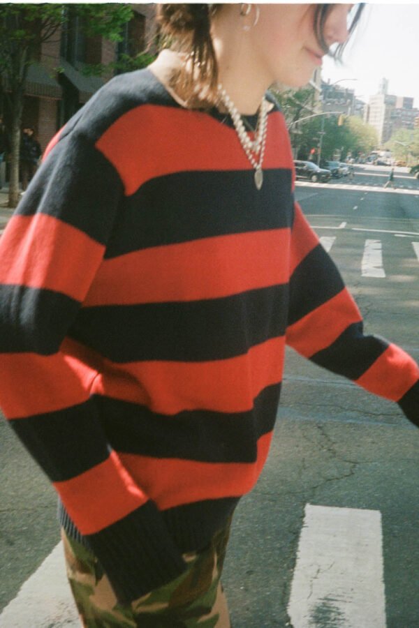 MH320-Z037S30600551 Brianna Cotton Thick Stripe Sweater