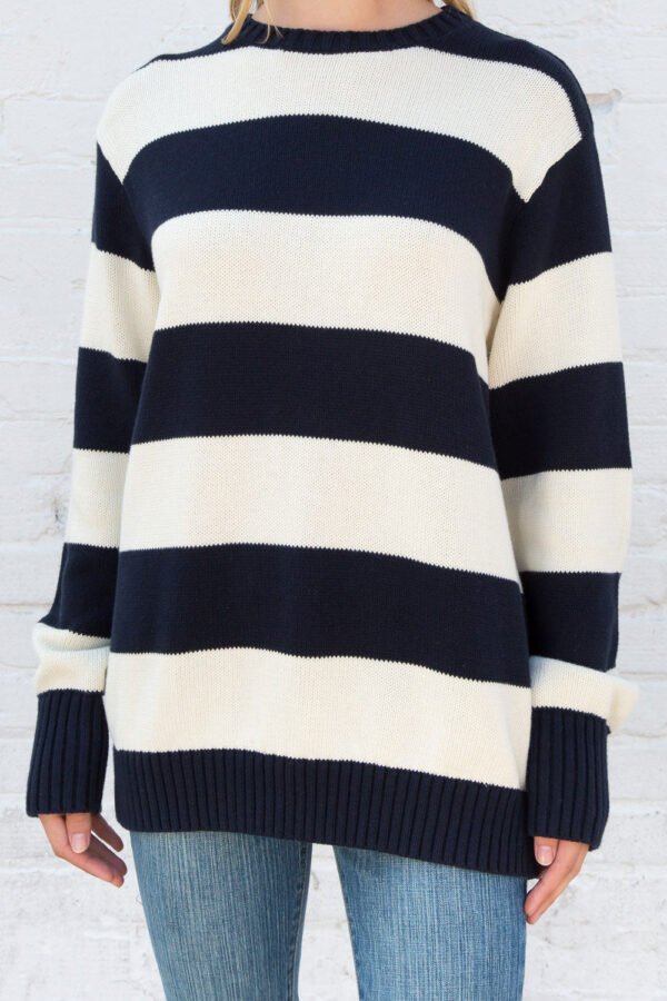 MH320-Z037S76600551_1 Brianna Cotton Thick Stripe Sweater