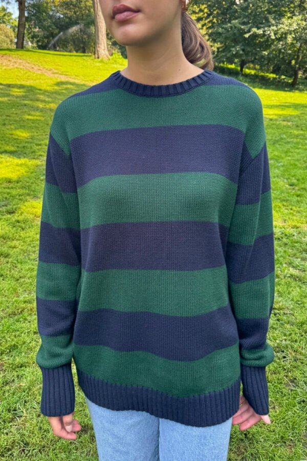 MH320-Z037SH9300551-01 Brianna Cotton Thick Stripe Sweater