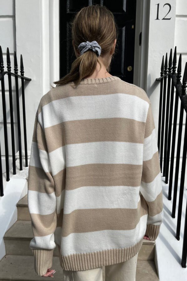 MH320-Z037SZ12400551-4 Brianna Cotton Thick Stripe Sweater