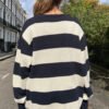 MH320-Z037SZ13200551-4 Brianna Cotton Thick Stripe Sweater
