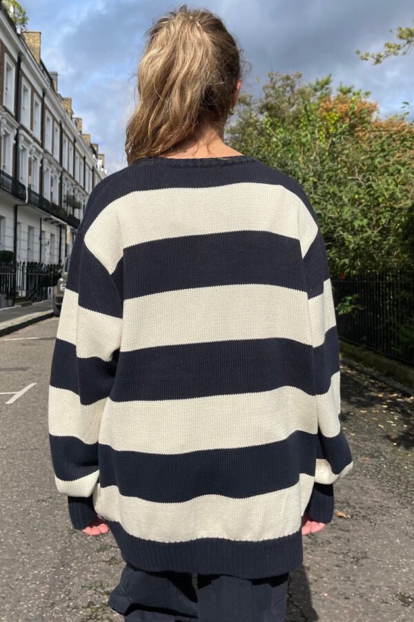 MH320-Z037SZ13200551-4 Brianna Cotton Thick Stripe Sweater