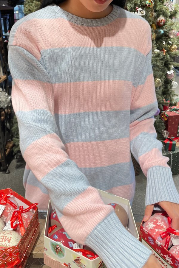 MH320-Z037SZ15300551 Brianna Cotton Thick Stripe Sweater
