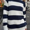 MH320-Z037SZ18900551-1 Brianna Cotton Thick Stripe Sweater