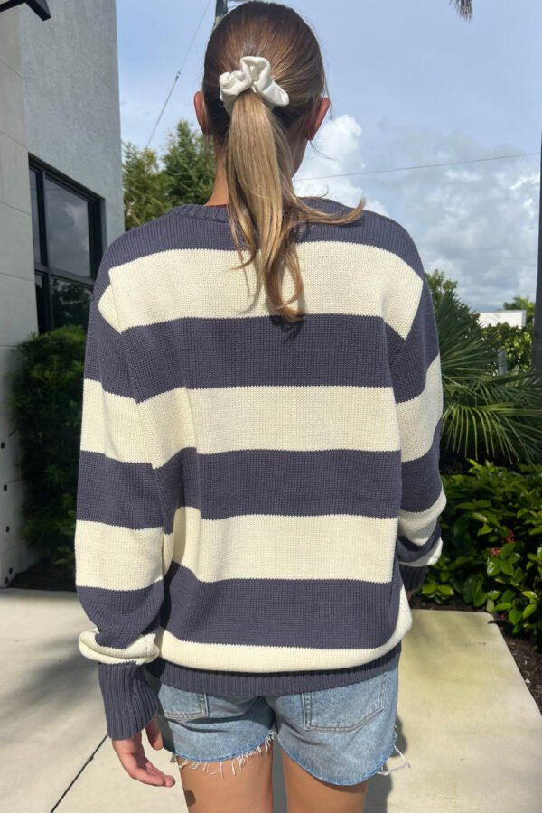 MH320-Z037SZ8300551-4 Brianna Cotton Thick Stripe Sweater