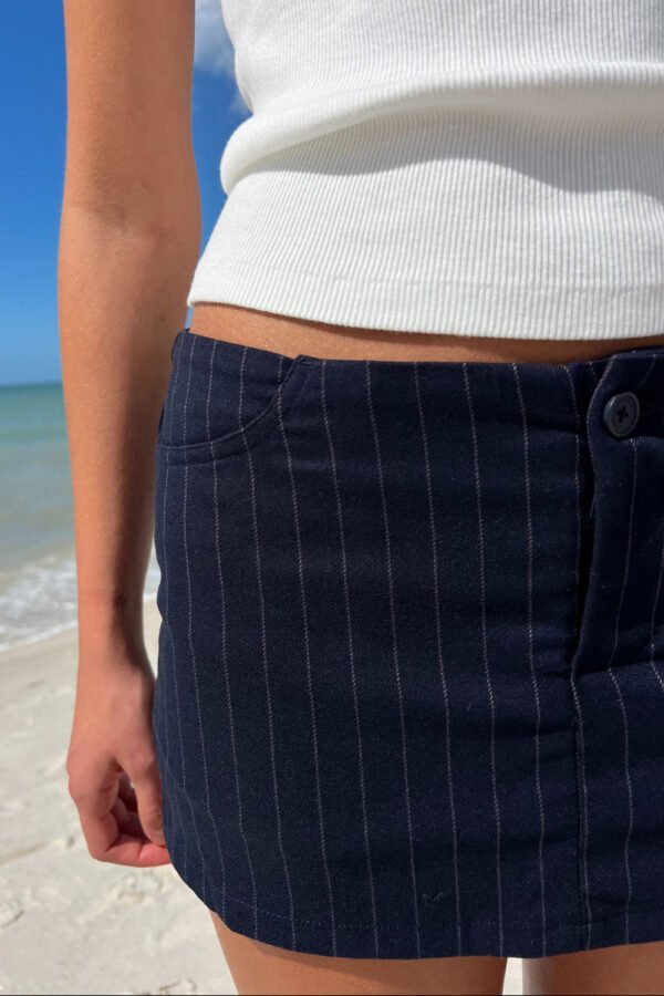 MH410-Z104S07100Z116-04 Louisa Striped Mini Skirt