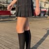 Dana Plaid Buckle Skirt