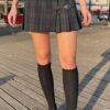 Dana Plaid Buckle Skirt