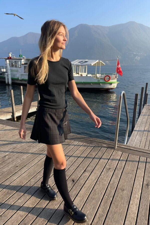Dana Plaid Buckle Skirt