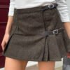 Dana Pleated Buckle Skirt
