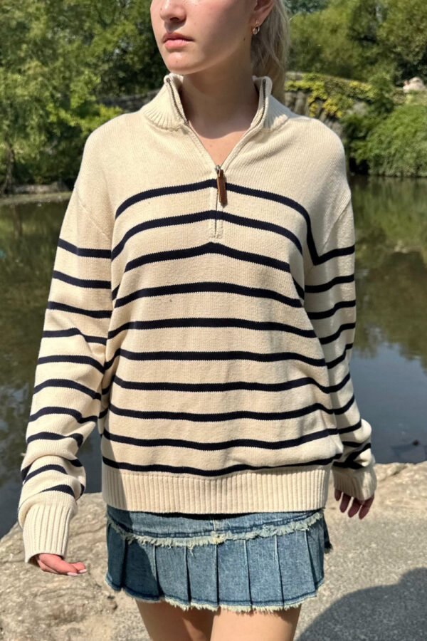 MH473-Z037S65600RC-01 Aleah Cotton Stripe Sweater