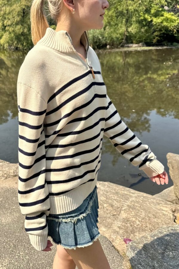 MH473-Z037S65600RC-02 Aleah Cotton Stripe Sweater