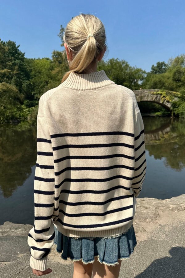 MH473-Z037S65600RC-04 Aleah Cotton Stripe Sweater