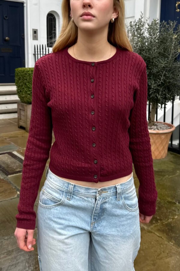 Zoe Cable Knit Cardigan