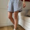MH714A-Z324S07100Z401-03 Keira Long Gingham Boxer Shorts
