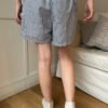 MH714A-Z324S07100Z401-04 Keira Long Gingham Boxer Shorts