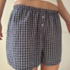MH714A-Z338ST4100Z160-2 Keira Long Gingham Boxer Shorts