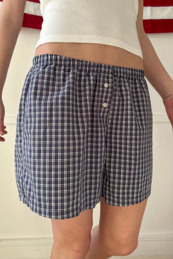 MH714A-Z338ST4100Z160-2 Keira Long Gingham Boxer Shorts