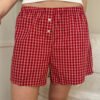 MH714A-Z338SZ20500Z160-1 Keira Long Gingham Boxer Shorts