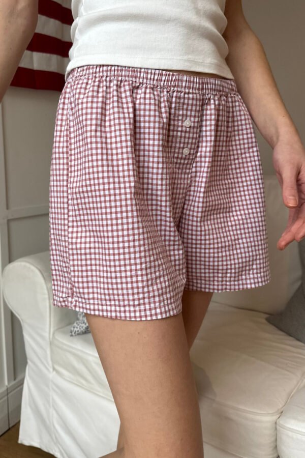 Keira Long Gingham Boxer Shorts