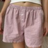 Keira Long Gingham Boxer Shorts