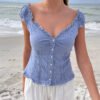 MH715-Z293S07100Z343-01 Elena Gingham Top
