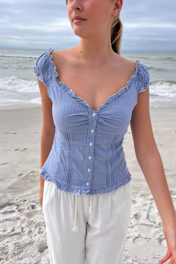 MH715-Z293S07100Z343-01 Elena Gingham Top